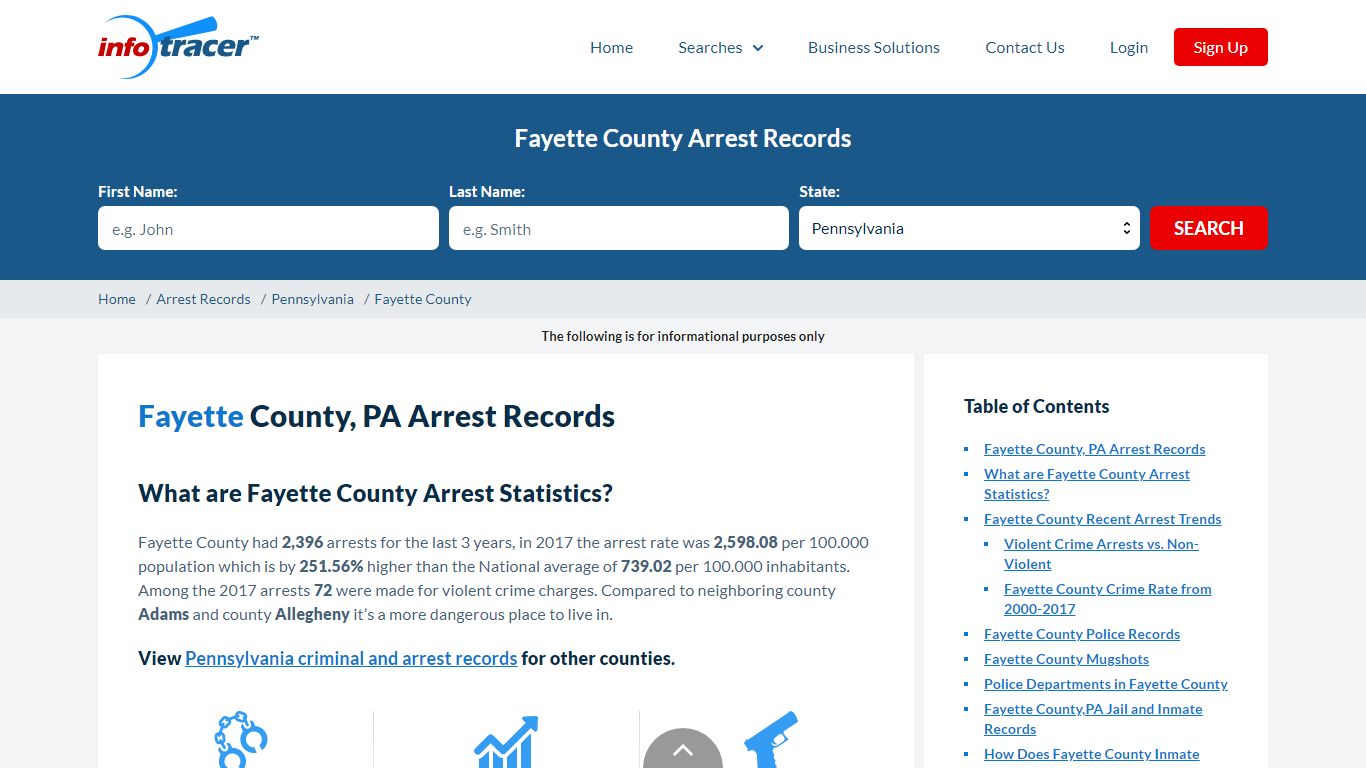 Fayette County, PA Arrests, Mugshots & Jail Records - InfoTracer